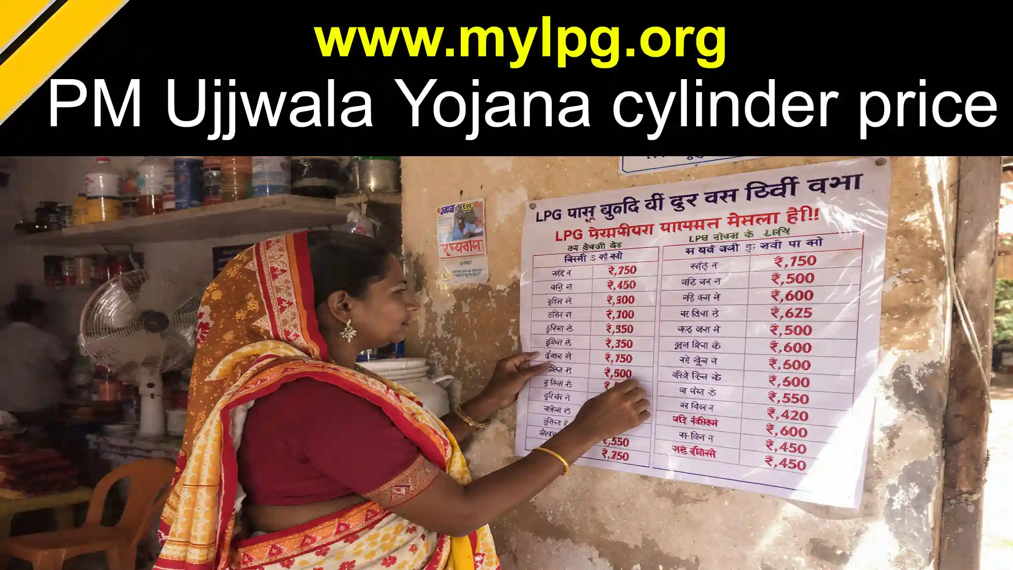 PM Ujjwala Yojana cylinder price 2026 subsidy rate chart